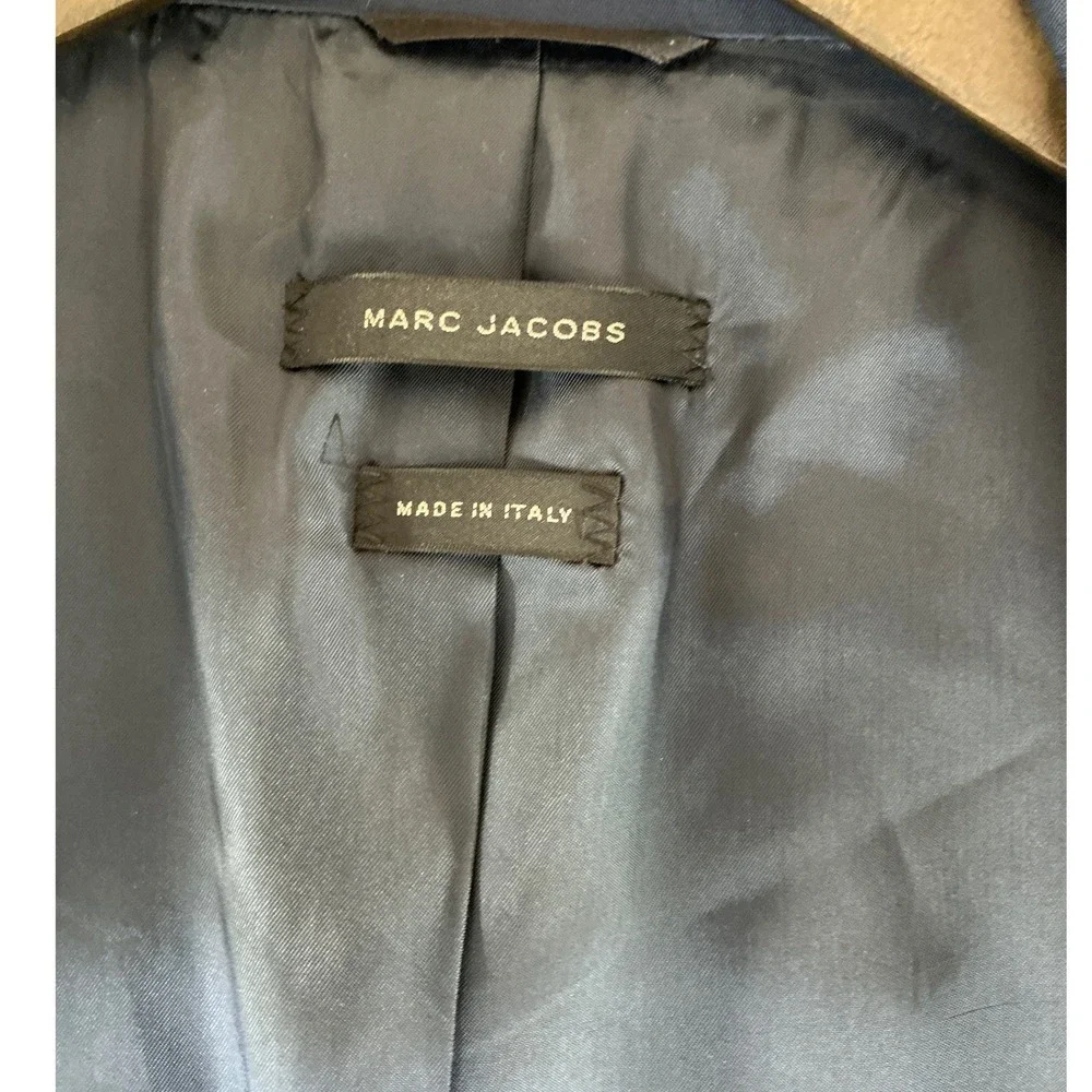 Marc Jacobs Blazer Mens 52 Navy Blue 100% Cotton Made in Italy MUQ007A